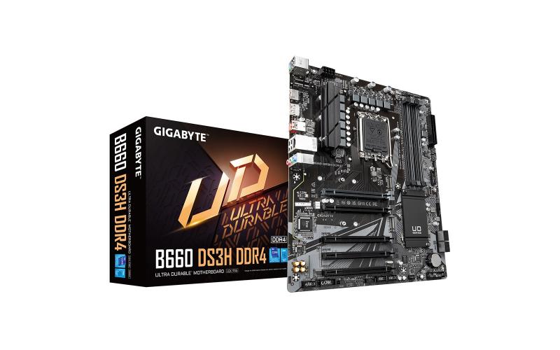 GIGABYTE – B660 DS3H DDR4 { ATX form factor / 12th gen intel core CPU support / Support for DDR4 XMP Up to 5333MHz }
